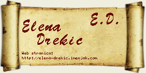 Elena Drekić vizit kartica